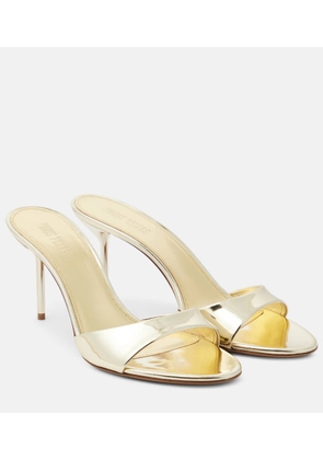 Paris Texas Lidia metallic leather mules