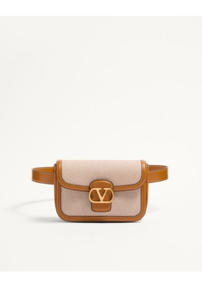 Valentino Garavani Valentino Garavani 9To5 Canvas Belt Bag Woman NATURAL/TOBACCO UNI