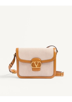 Valentino Garavani Valentino Garavani 9To5 Canvas Shoulder Bag Woman NATURAL/GOLDEN CUIR UNI