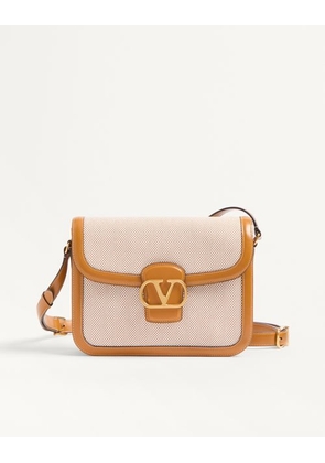 Valentino Garavani Valentino Garavani 9To5 Canvas Shoulder Bag Man NATURAL/GOLDEN CUIR UNI