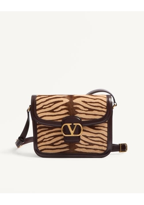 Valentino Garavani Valentino Garavani 9To5 Shoulder Bag In Animalier Pony- Effect Calfskin Woman BEIGE/TESTA DI MORO UNI