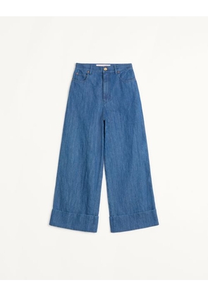 Valentino Lightweight Denim Trousers Woman DENIM 24