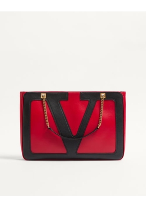 Valentino Garavani Valentino Garavani Viva Superstar Medium Nappa Leather Shopping Bag Woman RED/BLACK UNI