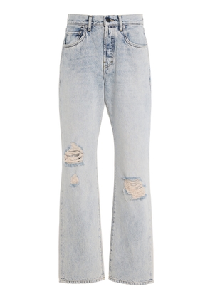 KALLMEYER Gabby High-Rise Distressed Tapered Jeans - Moda Operandi