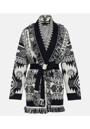 Alanui Icon jacquard wool-blend cardigan