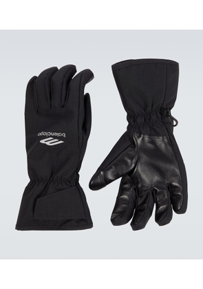 Balenciaga 3B Sports Icon leather-trimmed ski gloves