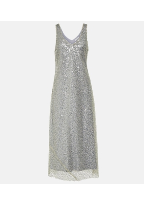 Vince Lucite sequined metallic slip dress