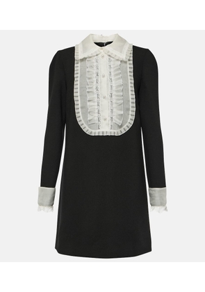Dolce&Gabbana Organza-trimmed crepe minidress