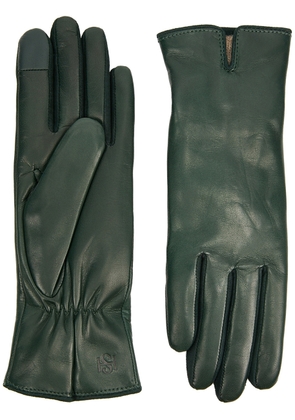 Handsome Stockholm Essentials Leather Gloves - Dark Green - M