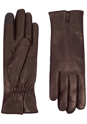 Handsome Stockholm Essentials Leather Gloves - Burgundy - S