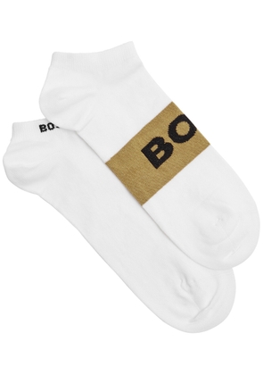 Boss Logo-intarsia Cotton-blend Socks - set of two - White - 39 42 (IT39-42)