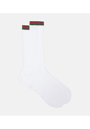Gucci Web ribbed-knit cotton-blend socks