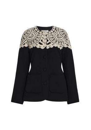 Sea Nara Crochet-Detailed Wool Jacket - Moda Operandi