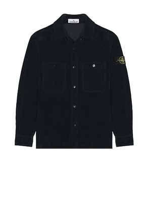 Stone Island Corduroy Shirt in Navy Blue - Navy. Size S (also in ).