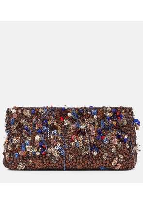 Dries Van Noten Embellished satin clutch