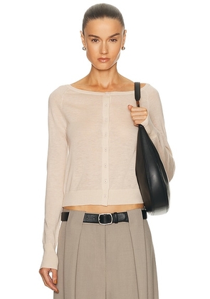 St. Agni Merino Wool Ballet Cardigan in Powder - Peach. Size XS (also in ).