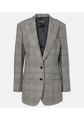 Dolce&Gabbana Prince of Wales check wool-blend blazer