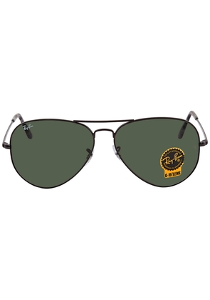 Ray Ban Aviator Metal II Black Aviator Unisex Sunglasses RB3689 914831 62