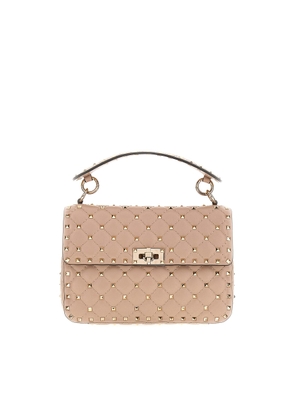 Valentino Garavani Antique Pink Nappa Leather Medium Rockstud Spike Handbag