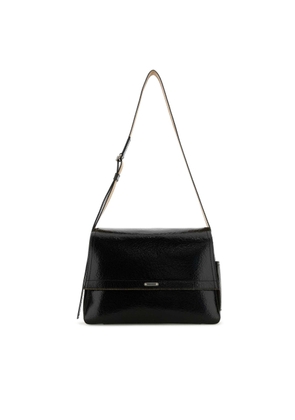 Alexander Mcqueen Black Leather The Slouch Crossbody Bag