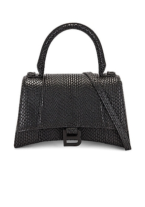 Balenciaga Small Hourglass Top Handle Bag in Black - Black. Size all.