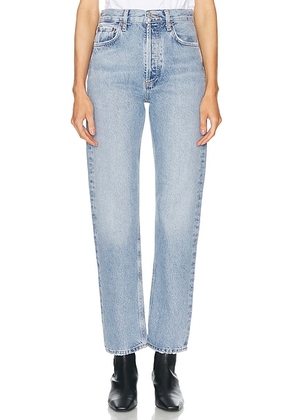 AGOLDE 90s Pinch Waist High Rise Straight Jeans in Harmonic - Denim-Light. Size 30 (also in 31, 32, 34).