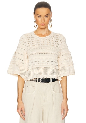 Isabel Marant Etoile Azelia Knit Top in Ecru - Cream. Size 40 (also in ).
