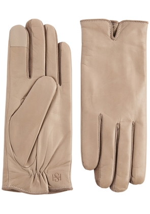 Handsome Stockholm Essentials Leather Gloves - Grey - L