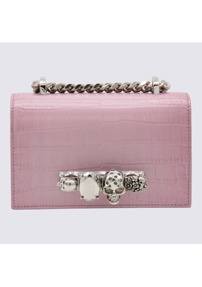 Alexander McQueen Pink Leather Jewelled Satchel Mini Shoulder Bag