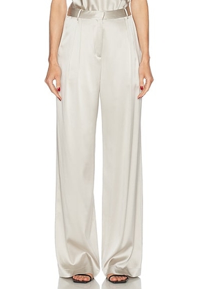 Eterne Josephine Silk Pant in Dove - Neutral,Light Grey. Size S (also in XS).