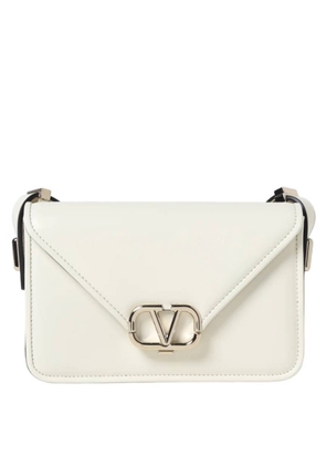 Valentino Garavani Ivory Leather Vlogo Crossbody Bag