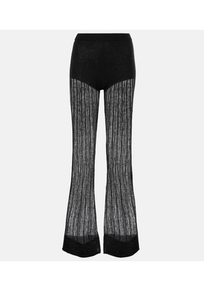 Didu Low-rise faux leather flared pants