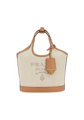 Prada Sand Canvas Handbag