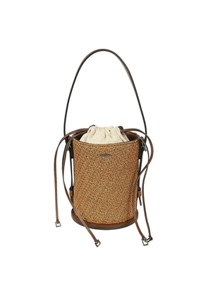 Logo Plaque Drawstring Shoulder Bag Max Mara