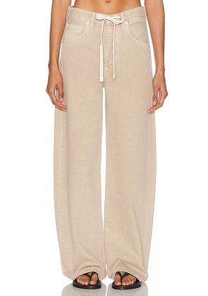 Citizens of Humanity Brynn Drawstring Trouser Jeans in Burnished Quartz - Beige. Size 32 (also in 33, 34).