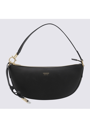 Ferragamo Black Leather Hobo Xs Crossbody Bag