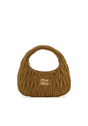 Miu Miu Khaki Suede Handbag