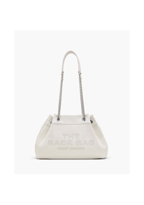 Marc Jacobs The Chain Sack Shoulder Bag In White Leather