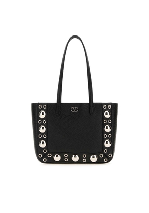 Valentino Garavani Black Leather Nellcote Handbag