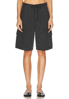 AGOLDE Briar Utility Short in Washed Black - Black. Size 29 (also in 28, 33, 34).