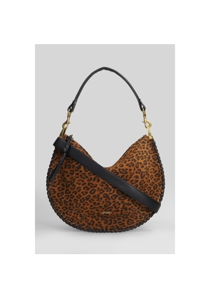 Isabel Marant Oskan Soft Zip Shoulder Bag In Animalier Leather