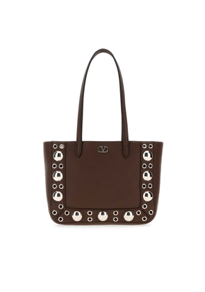 Valentino Garavani Brown Leather Nellcote Handbag