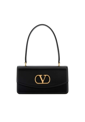 Valentino Garavani Black Leather Vain Shoulder Bag