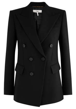 Chloe Double-breasted Wool Blazer - Black - 34 (UK6 /xs)