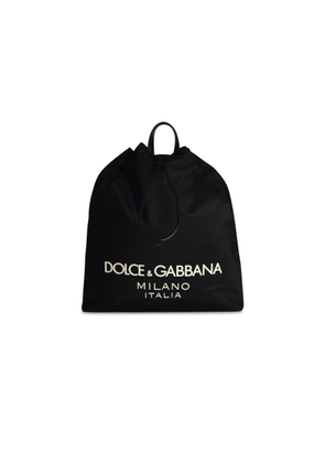Dolce & Gabbana Black Nylon Backpack