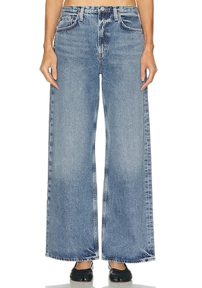 AGOLDE Keira Wide Leg Jeans in Downtown - Blue. Size 25 (also in 26, 27, 28, 29, 30, 32, 33, 34).