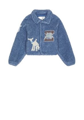 ERL Varsity Jacket Woven in Blue - Blue. Size XL/1X (also in ).