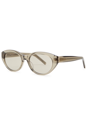 Saint Laurent Round Women's Designer Sunglasses - Brown - One Size