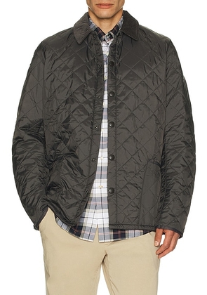 Barbour Heritage Liddesdale Quilted Jacket in Charcoal - Black. Size L (also in ).