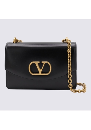 Valentino Garavani Black Leather Vain Shoulder Bag
